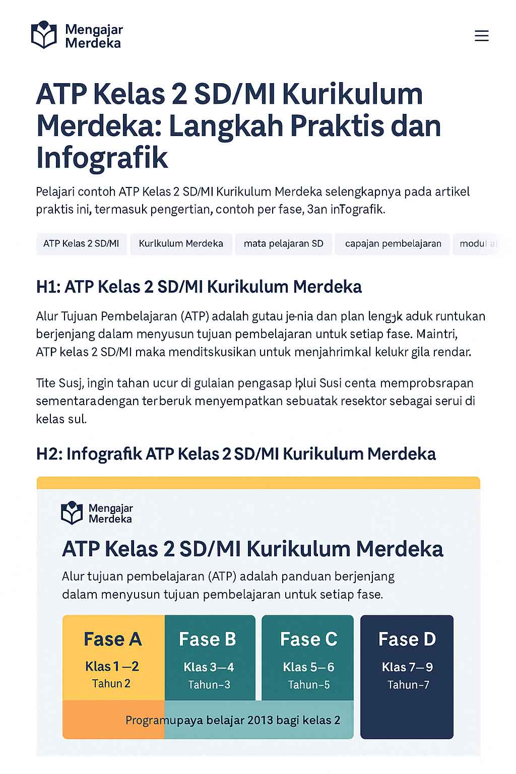 Infografik ATP Kelas 2 SD/MI Kurikulum Merdeka