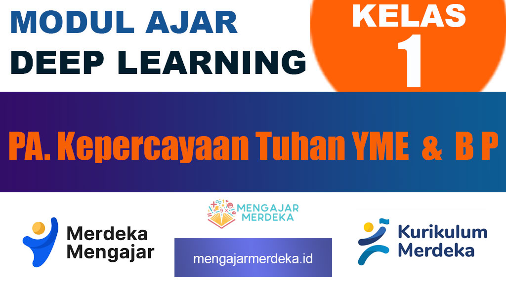 Modul Ajar Deep Learning Pendidikan Kepercayaan Tuhan YME dan BP Kelas 1 SD: Panduan Kreatif dan Bermakna