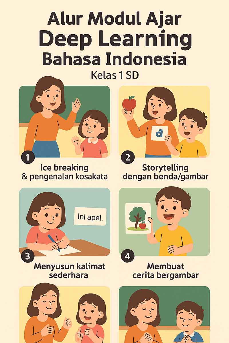 infografis Modul Ajar Deep Learning Bahasa Indonesia kelas 1