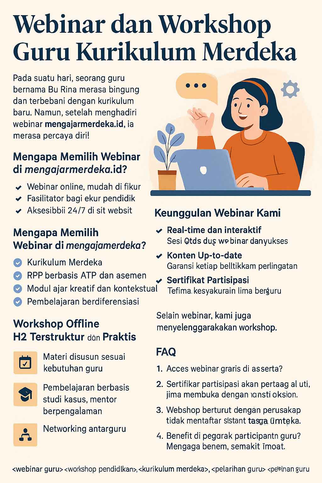 infografis Webinar dan Workshop Guru Kurikulum Merdeka